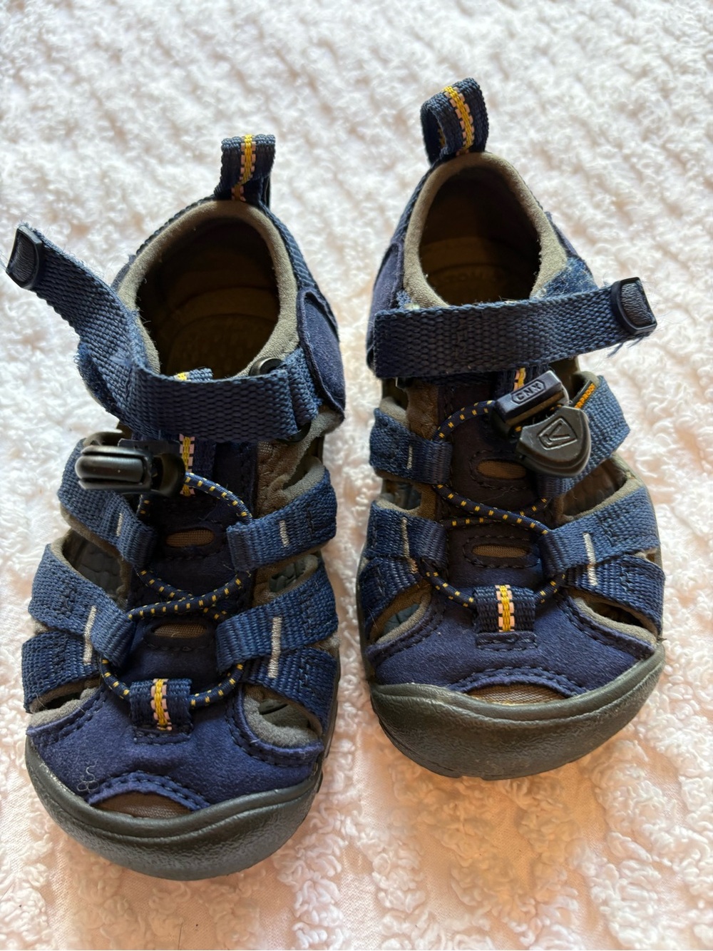 Keen Kids Navy and Yellow Closed-Toe Sport Sandals